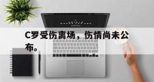 爱游戏手机版登录入口-C罗受伤离场，伤情尚未公布。