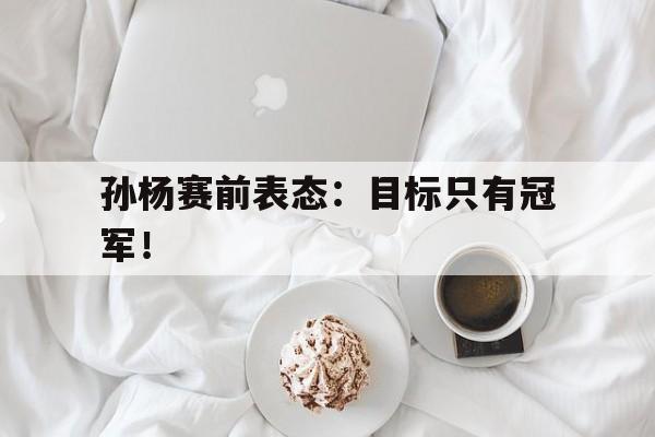 孙杨赛前表态：目标只有冠军！